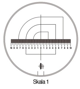 Skala pomiarowa Tech-Line śred. skali 25/2,5 mm podziałka Duo 1 - standard SCHWE