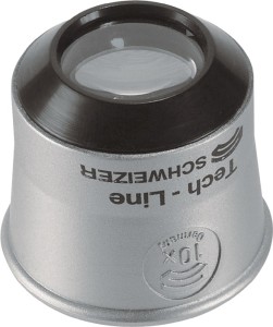 Lupa zegarmistrzowska Tech-Line powiększenie 10x śred. soczewki 22,8 mm SCHWEIZE