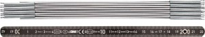 Miara składana długość 2 m szerokość 14 mm mm/mm EG II aluminium czarne BMI