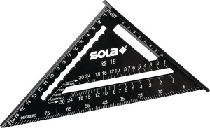 Kątownik RS 18 dł. ramienia 185 mm 0 stop.–90 stop. aluminium SOLA