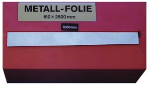 Folia metalowa grubość 0,300 mm stal długość 2500 mm szerokość 150 mm