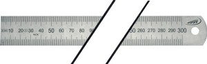 Linijka stalowa z podziałką długość 2000 mm stal nierdzewna giętka podziałka A =