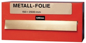 Folia metalowa grubość 0,050 mm mosiądz MS63 długość 2500 mm szerokość 150 mm