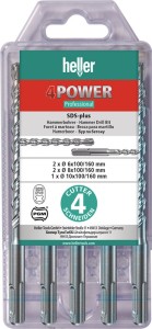 Zestaw wierteł udarowych 4Power 5-części SDS-plus Multipack HELLER