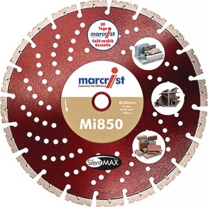 Diamentowa tarcza tnąca MI850S śred. 350 mm otwór 25,4 mm wys. segmentu 10 mm gr