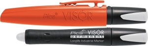 Marker przemysłowy Visor permanent biały wodoodporny PICA