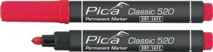 Marker trwały Classic czerwony szerokość kreski 1‒4 mm końcówka okrągła PICA