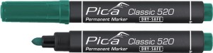 Marker trwały Classic zielony szerokość kreski 1‒4 mm końcówka okrągła PICA