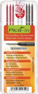 Wkłady do długopisów Pica-Dry 3 grafitowe, 3 czerwone, 2 białe stabilność do 70