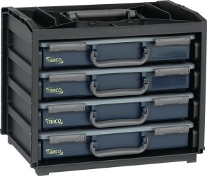 Moduł, prowadnica do skrzynek i-Boxx szer. 376 x gł. 310 x wys. 265 mm 4 półki z