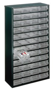 Magazynek na drobne części szer. 306 x gł. 150 x w. 552 mm g. b.st. 48 szuflad p