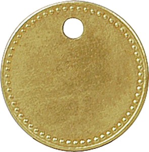 Marka narzędziowa 334–030 mosiądz okrągłe śred. 27 mm KUKKO