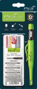 Marker budowlany / do głębokich otworów Pica-Dry kolor sortowany + wkłady do dłu