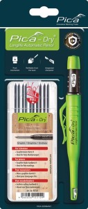 Marker budowlany / do głębokich otworów Pica-Dry kolor grafitowy + zestaw wkładó