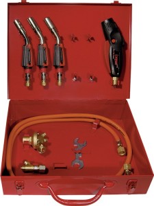 Zestaw do lutowania twardego/miękkiego Lomat PIEZO-3 w metalowym pudełku 8-częśc