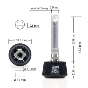 Grot lutowniczy w kształcie dłuta szerokość 5,0 mm 0142CDLF50/SB ERSA