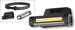 Latarka kieszonkowa LED FLEX WEAR KIT 75-150 lm z op. cz./uchwytem czapki litowo