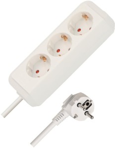 Listwa zasilająca Eco Line 16 A 250 V biały gniazdka 3 1,5 m H05VV-F 3 x 1,5 mm²