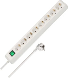 Listwa zasilająca Eco Line 16 A 250 V biały gniazdka 8 3 m H05VV-F 3 x 1,5 mm² B