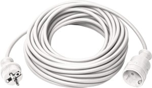 Przedłużacz z zestykiem uziemiającym 16 A 230 V 3 x 1,5 mm² 5 m H05VV-F biały IP