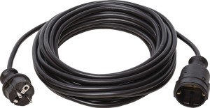 Przedłużacz z zestykiem uziemiającym 16 A 230 V 3 x 1,5 mm² 10 m H05VV-F czarny