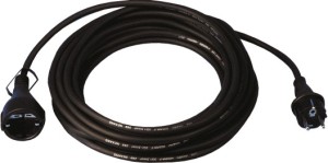 Przedłużacz z zestykiem uziemiającym 16 A 250 V 3 x 1,5 mm² 10 m H05RR-F czarny