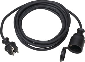 Przedłużacz z zestykiem uziemiającym 16 A 230 V 3 x 1,5 mm² 10 m H05RR-F czarny