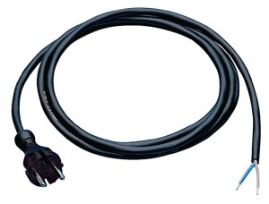 Przewód przyłączeniowy H05VV-F 3 x 1,5 mm² 3 m z wtyczką kątową czarny do obszar