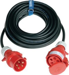 Przedłużka CEE z przełącznikiem faz 16 A 400 V 10 m H07RN-F 5 x 2,5 mm² czarna I