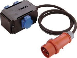 Kompaktowy rozgałęźnik prądu MIXO NAGOLD CEE-16 A, 5-bieg. 3 x gniazdko 230V AS-