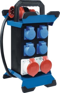 Stojący rozdzielacz elektryczny CEE STECKY 11+ wtyczka CEE 400 V, 16 A, 5-bieg.