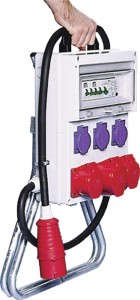 Rozdzielacz prądu, wolnostojący CEE-16 A, 5-bieg. 2 x CEE 16 A, 4 x 230V 5 x 2,5