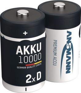 Ogniwo akumulatorowe 1,2 V 10 000 mAh R20-D-Mono HR20 2 2 szt./blister ANSMANN