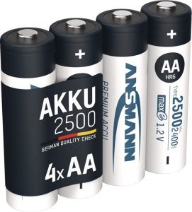Ogniwo akumulatorowe maxE 1,2 V 2500 mAh R6-AA-Mignon HR6 4 4 szt./blister ANSMA