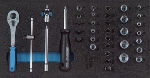 Moduł narzędziowy 1500 CT1-20 37-części moduł 1/3 klucz nasadowy 1/4 cala GEDORE