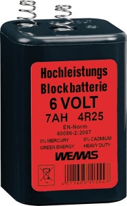 Bateria blokowa 6 V 7 Ah 4R25